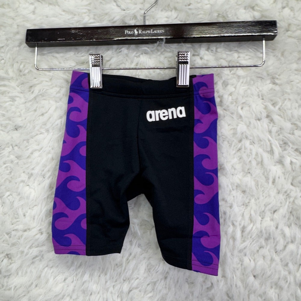 Arena Ride The Wave Swim Jammer 20 XS Black Purple Performance Athletic Swimwear